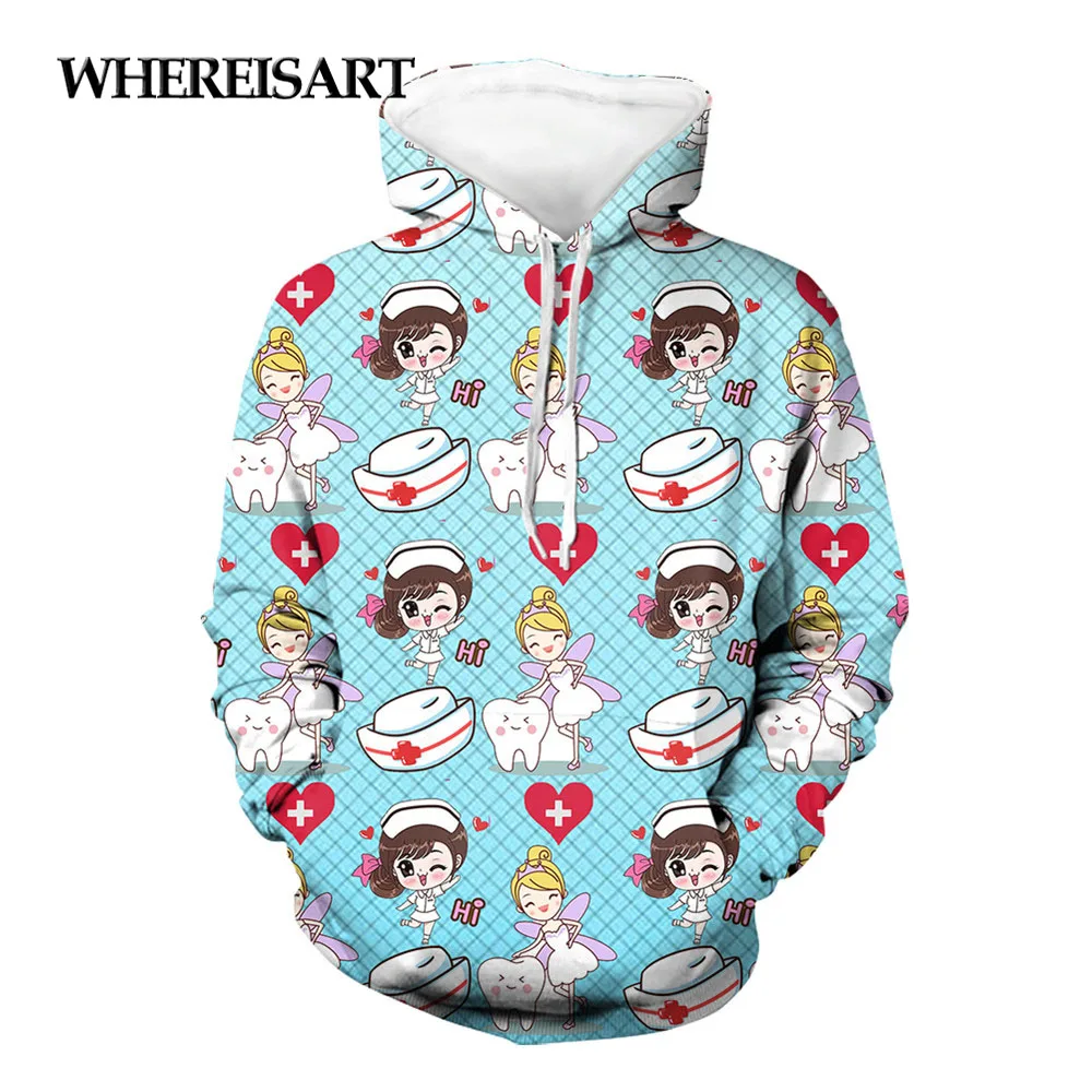 WHEREISART Fashion Cartoon Nurse With Teeth Fairy Pattern 3D Print Female Warm Hoodies Long Tops Pullover Dropshipping
WHEREISART Fashion Cartoon Nurse With Teeth Fairy Pattern 3D Print Female Warm Hoodies Long Tops Pullover Dropshipping