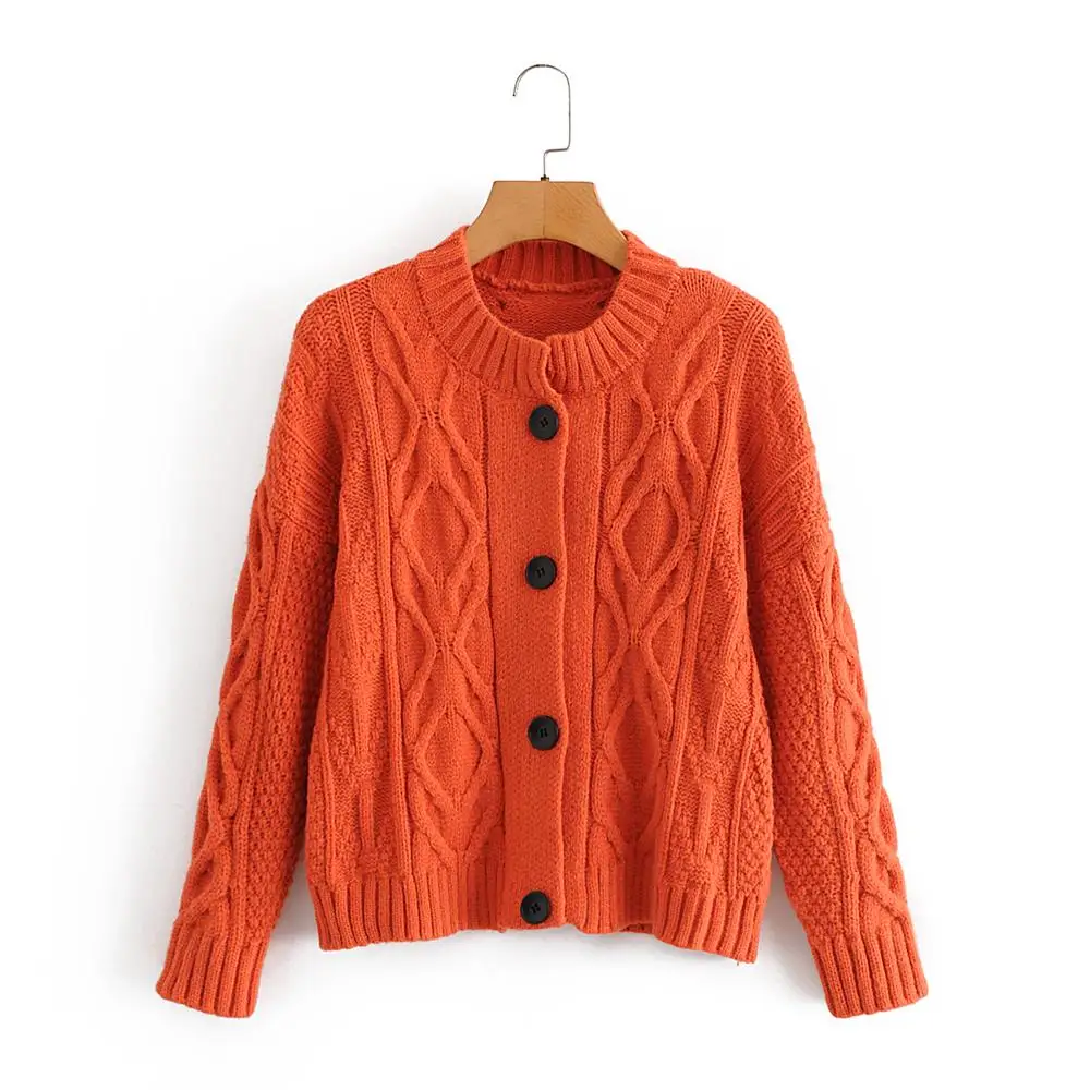 2020 early autumn new fashion round neck twist buttoned top loose and thin knitted cardigan
2020 early autumn new fashion round neck twist buttoned top loose and thin knitted cardigan