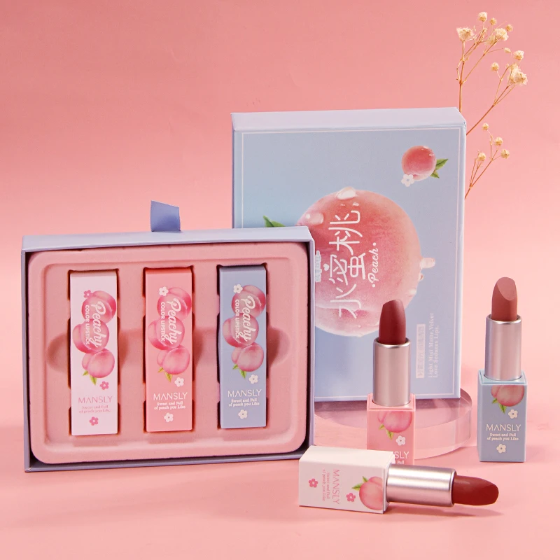 Honey Peach Velvet Matte Lipstick 3pcs Makeup Set Smooth Long Lasting Nourishing Moisturizing Waterproof Easy To Wear Lip Stick
Honey Peach Velvet Matte Lipstick 3pcs Makeup Set Smooth Long Lasting Nourishing Moisturizing Waterproof Easy To Wear Lip Stick