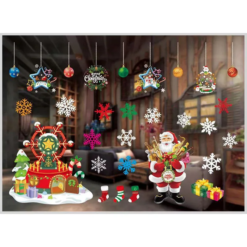 Christmas Window Wall Stickers Merry Christmas Decoration Santa Claus Xmas Train Snowflake Snowman Mural Decal New Year Stickers
Christmas Window Wall Stickers Merry Christmas Decoration Santa Claus Xmas Train Snowflake Snowman Mural Decal New Year Stickers
