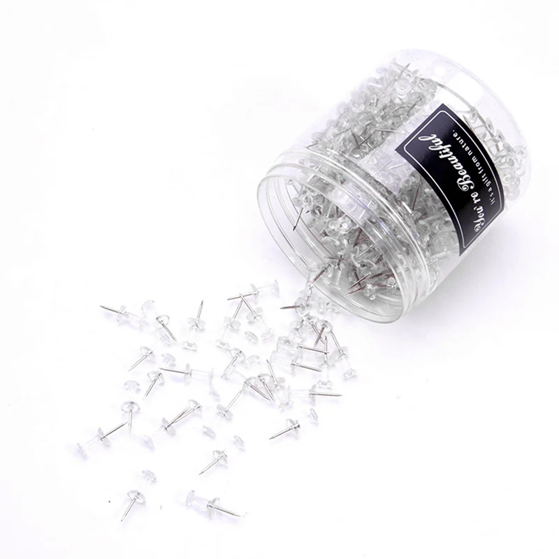 NEW 400pcs/box Transparent Push Pins Thumb Thumbtack Board Pins Drawing Photo Wall Studs School Office Supplies
NEW 400pcs/box Transparent Push Pins Thumb Thumbtack Board Pins Drawing Photo Wall Studs School Office Supplies