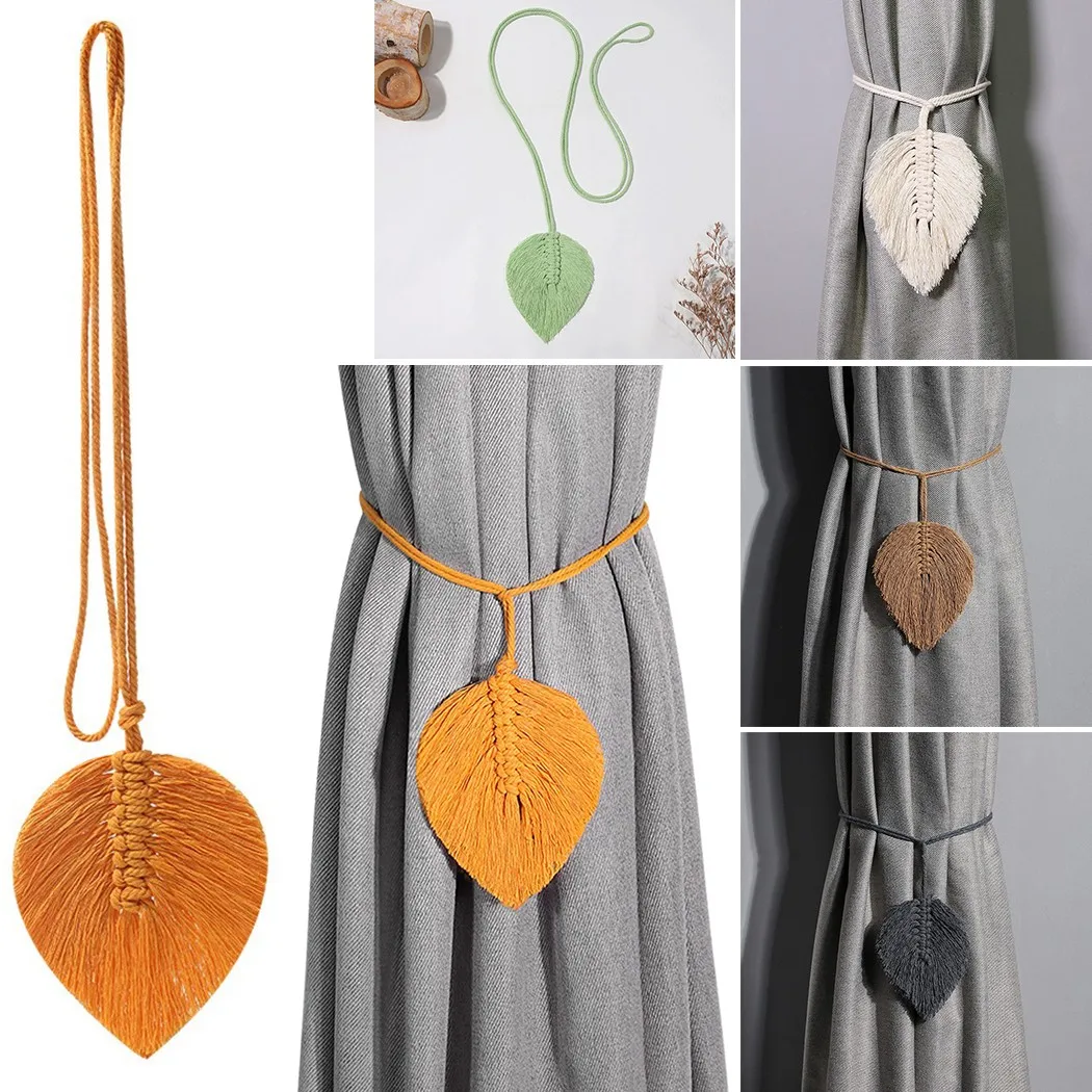 Leaf-Shaped Curtain Tassel Tiebacks Handmade Knit Curtain Rope Tie Backs Holdbacks Decorative Curtain Holder Accessories 2021
Leaf-Shaped Curtain Tassel Tiebacks Handmade Knit Curtain Rope Tie Backs Holdbacks Decorative Curtain Holder Accessories 2021
