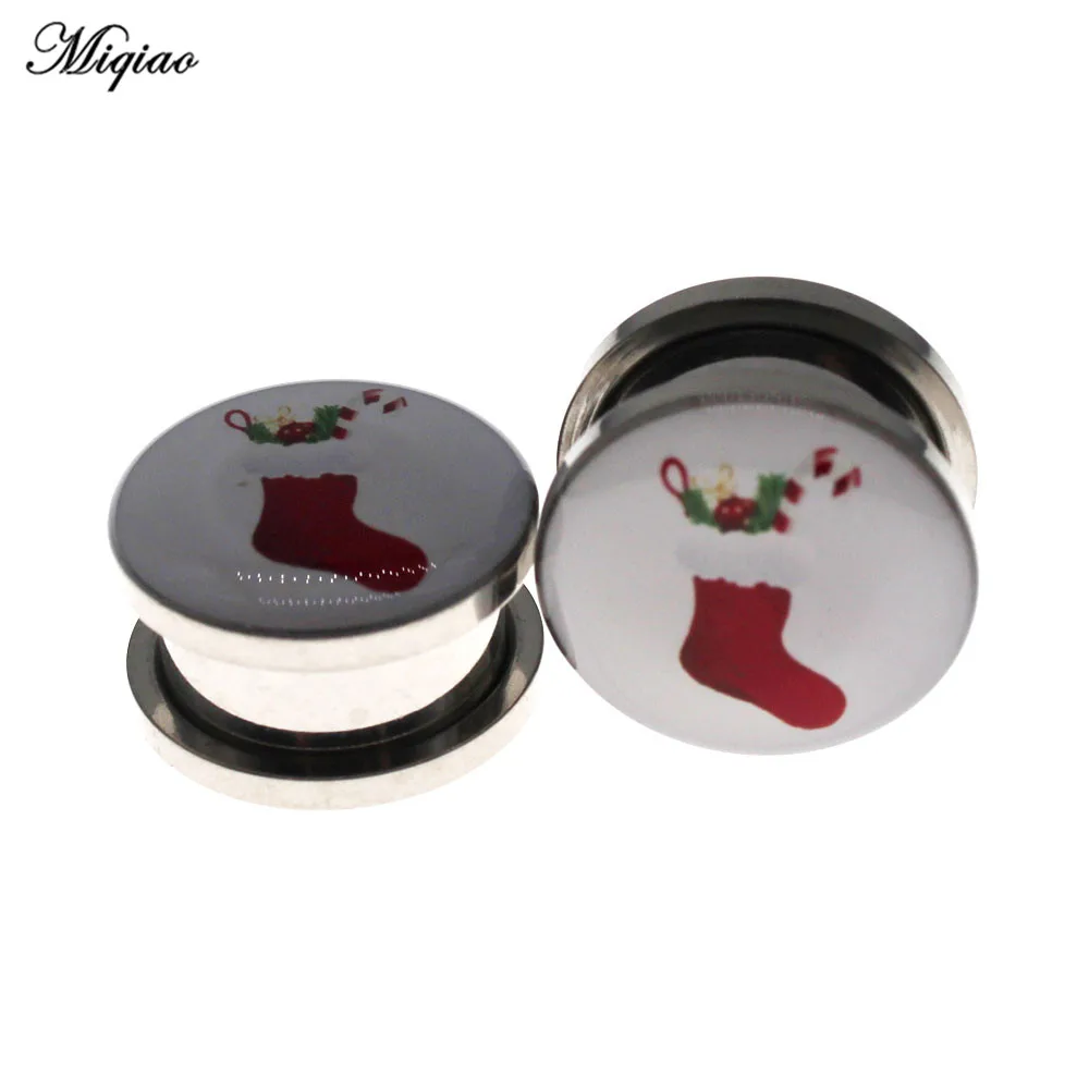 Miqiao 2pcs New Products Christmas Socks Ear Expander Acrylic Ear Expander Christmas Party Jewelry Body Piercing Jewelry
Miqiao 2pcs New Products Christmas Socks Ear Expander Acrylic Ear Expander Christmas Party Jewelry Body Piercing Jewelry
