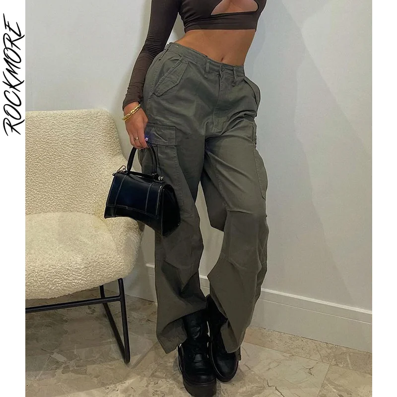 Rockmore Baggy Cargo Pants Women Streetwear Green High Waist Wide Leg Straight Trousers Pockets Patchwork Casual Solid Joggers
Rockmore Baggy Cargo Pants Women Streetwear Green High Waist Wide Leg Straight Trousers Pockets Patchwork Casual Solid Joggers