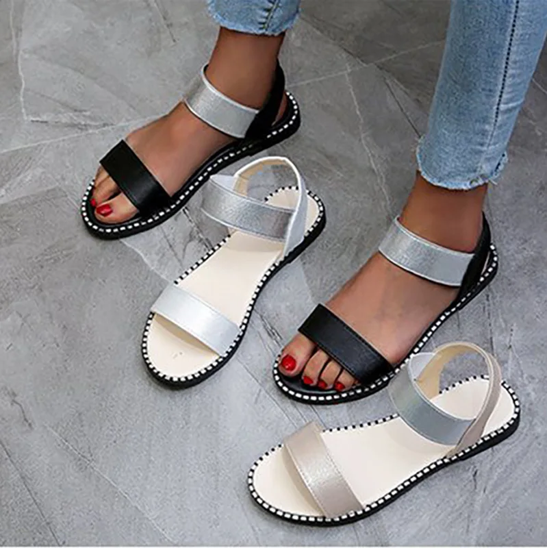 2020 Summer Women Sandals Woman Elastic Band Flats Ladies Fashion Rome Sewing Footwear Open Toe Women's Shoes Plus Size 41
2020 Summer Women Sandals Woman Elastic Band Flats Ladies Fashion Rome Sewing Footwear Open Toe Women's Shoes Plus Size 41