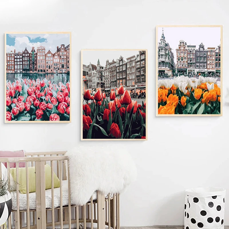 GATYZTORY 3PC Tulips Flower Oil Painting By Number Hand Made 40x50cm Frame Home Decoration Artcraft Acrylic Pigment Draw Craft
GATYZTORY 3PC Tulips Flower Oil Painting By Number Hand Made 40x50cm Frame Home Decoration Artcraft Acrylic Pigment Draw Craft
