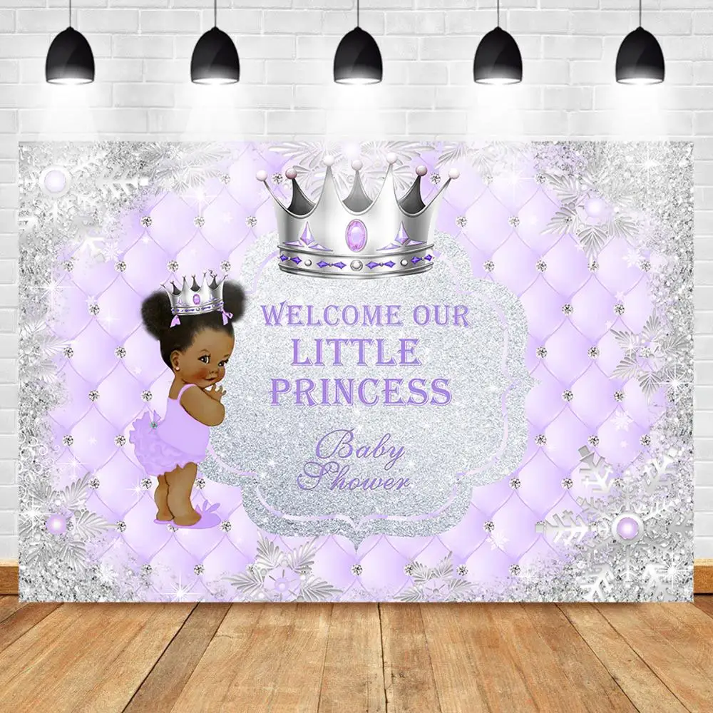 

Фон Nitree Royla маленькая принцесса для студийной фотосъемки новорожденных черная кожа девушка Серебряная корона фон для фотосъемки