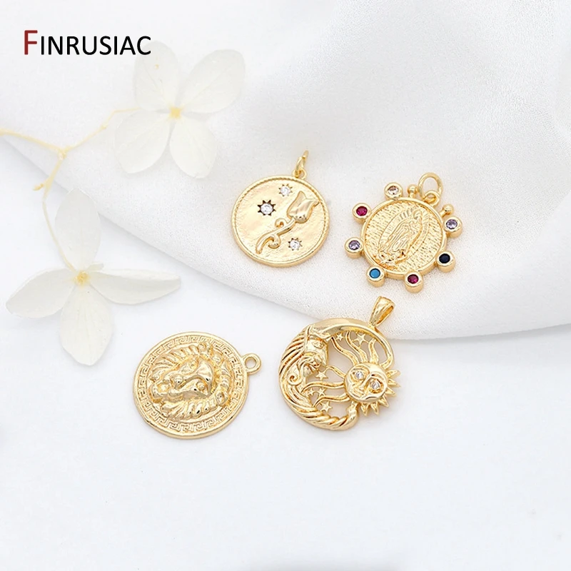 2021 New 14k Gold Plated 4 Types Round Design Pendants Accessories For Necklace Jewelry Making
2021 New 14k Gold Plated 4 Types Round Design Pendants Accessories For Necklace Jewelry Making