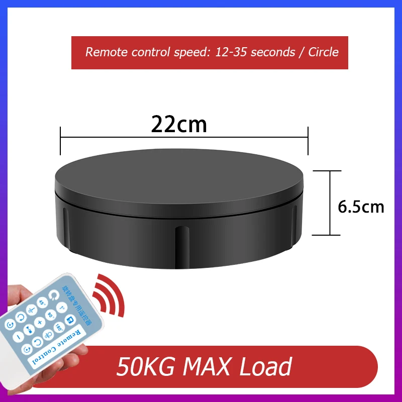 22cm Remote Control Speed 360 Degree Direction Electric Rotating Turntable 3D Scan Photography Display Stand for Jewelry Display 
22cm Remote Control Speed 360 Degree Direction Electric Rotating Turntable 3D Scan Photography Display Stand for Jewelry Display