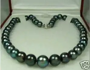 

Красивое Ожерелье из черного таитянского натурального жемчуга 8-9 мм, 18 дюймов