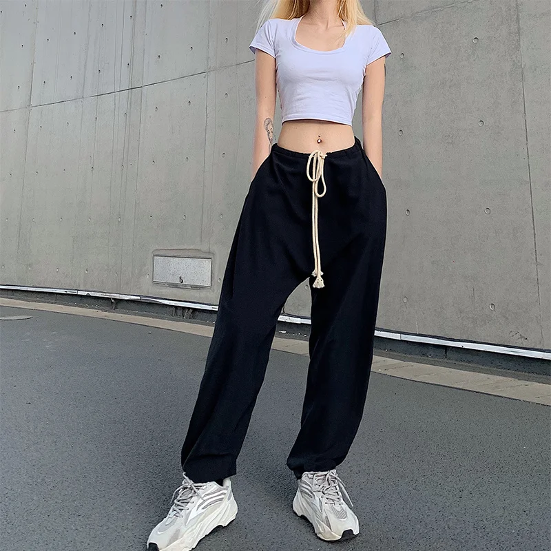 Family Causal Pants Women Women's Simple Sports Elegant Drawstring Basic Guard Pants Women's Versatile Loose
Family Causal Pants Women Women's Simple Sports Elegant Drawstring Basic Guard Pants Women's Versatile Loose