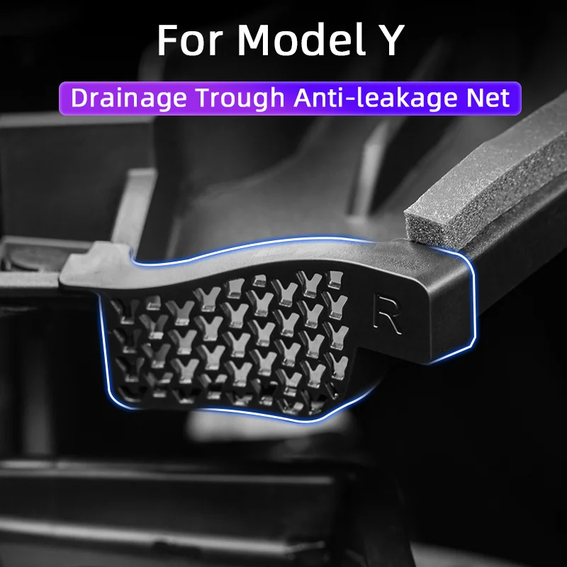 2Pcs Front Hatch Cover Drainage Channel Anti-blocking Cover For Tesla Model Y Front Trunk Cover Water Deflector Anti-leakage Net
2Pcs Front Hatch Cover Drainage Channel Anti-blocking Cover For Tesla Model Y Front Trunk Cover Water Deflector Anti-leakage Net