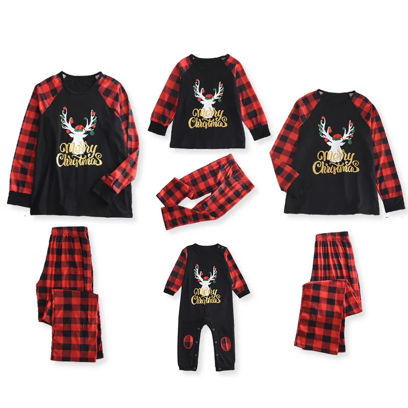 Christmas Cartoon Deer Clothes Family Matching Outfits Casual Plaid Pajamas Suits T-Shirt And Pants Xmas Girl Boy Sleepwear Sets
Christmas Cartoon Deer Clothes Family Matching Outfits Casual Plaid Pajamas Suits T-Shirt And Pants Xmas Girl Boy Sleepwear Sets