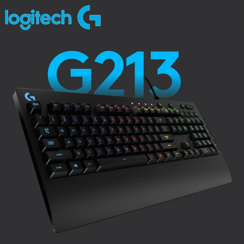 

Logitech Gaming Keyboard G213 PRODIGY RGB Desktop Laptop PC Gamer Keyboard Membrane Type 114 Button Clavier Tastatur Toetsenbord