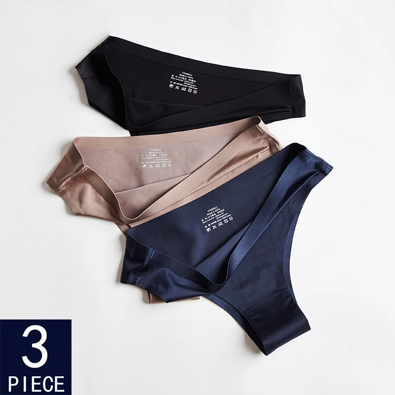 Sexy Thong Panties Woman Underwear Lady Seamless Sports T-back Soft Ice Silk G-string Girl Underpants Set Dropshipping 3 Pcs/lot
Sexy Thong Panties Woman Underwear Lady Seamless Sports T-back Soft Ice Silk G-string Girl Underpants Set Dropshipping 3 Pcs/lot