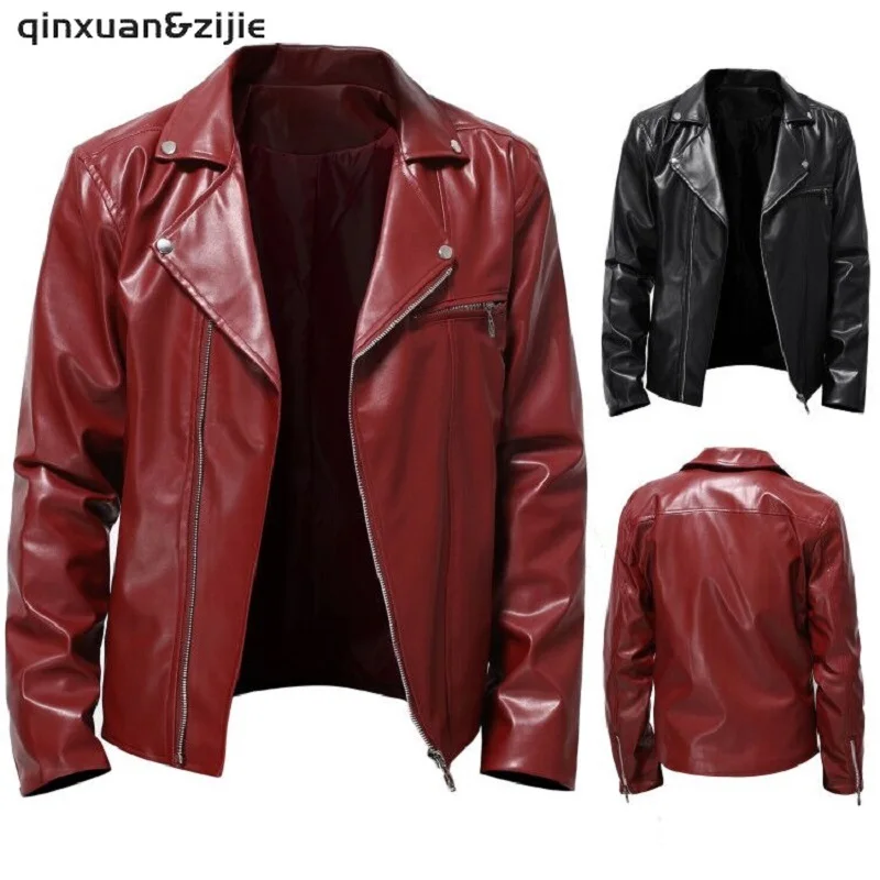 New Mens Leather Jacket Motorcycle Zipper Pockets Streetwear 2021 Autumn Leather Jackets Male Fashion Slim Casual Brand Clothing
New Mens Leather Jacket Motorcycle Zipper Pockets Streetwear 2021 Autumn Leather Jackets Male Fashion Slim Casual Brand Clothing