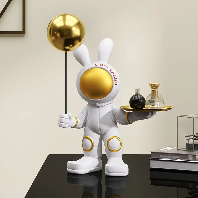Creative Ornaments Space Rabbit Figurine Home Decor Desk Astronaut Animal Statue Nordic Room Accessories Key Snack Storage Box
Creative Ornaments Space Rabbit Figurine Home Decor Desk Astronaut Animal Statue Nordic Room Accessories Key Snack Storage Box