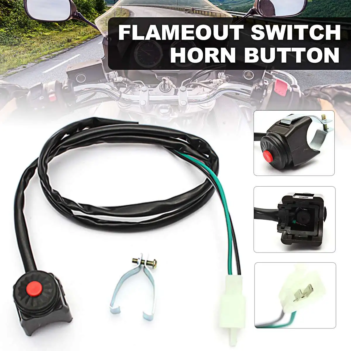 7/8" 22mm Universal Kill Flameout Switch Horn Button Stop Handlebar Motorcycle Motorbike
7/8" 22mm Universal Kill Flameout Switch Horn Button Stop Handlebar Motorcycle Motorbike