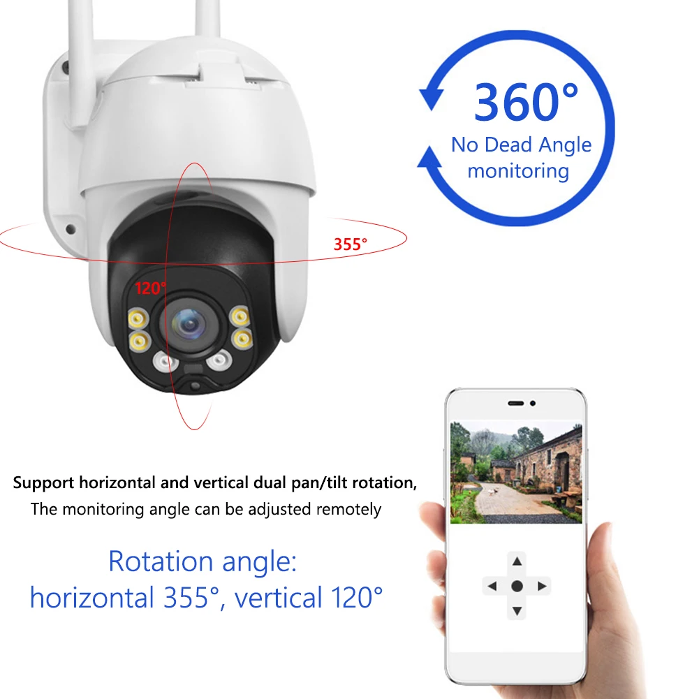 YN90 Outdoor WiFi Security Camera Waterproof Solar Pan Tilt Surveillance Camera Audio 2MP Security CCTV Camera
YN90 Outdoor WiFi Security Camera Waterproof Solar Pan Tilt Surveillance Camera Audio 2MP Security CCTV Camera