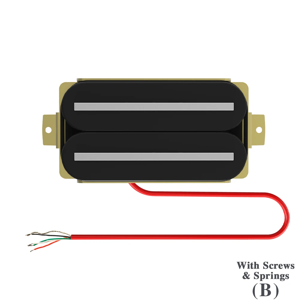 NAOMI Dual Blades Electric Guitar Humbucker Pickup Bridge Rail Style Ceramic Bar Magnet w/ 4 Output Wires& Screws& Springs
NAOMI Dual Blades Electric Guitar Humbucker Pickup Bridge Rail Style Ceramic Bar Magnet w/ 4 Output Wires& Screws& Springs