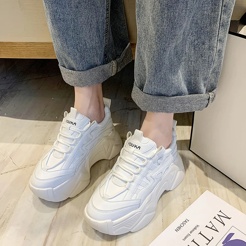 Rimocy White Black Chunky Wedges Shoes for Women 2021 Fashion Lace Up High Platform Sneakers Woman Vulcanize Casual Shoes Ladies
Rimocy White Black Chunky Wedges Shoes for Women 2021 Fashion Lace Up High Platform Sneakers Woman Vulcanize Casual Shoes Ladies