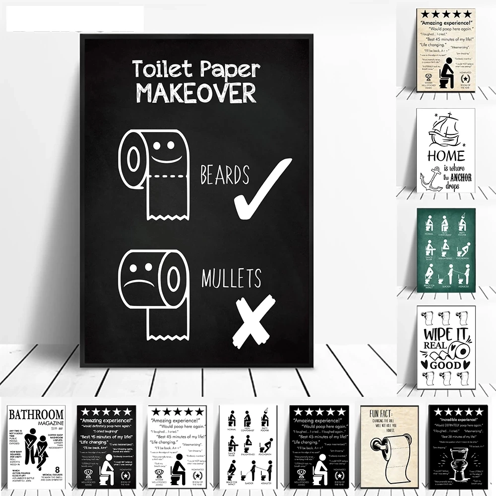 Wall Art Canvas Painting Funny Bathroom Rules Sign Nordic Black White Poster Prints Toilet Humour Pictures Bathroom Home Decor
Wall Art Canvas Painting Funny Bathroom Rules Sign Nordic Black White Poster Prints Toilet Humour Pictures Bathroom Home Decor
