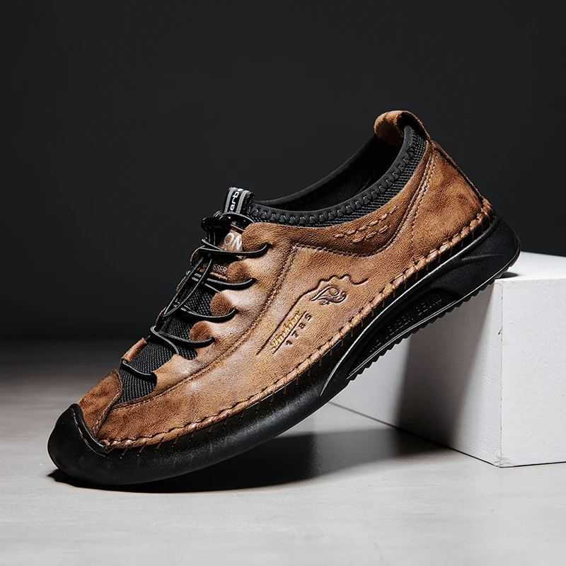 Men's Leather Loafers Fashion Leather Stitching Slip-On Shoes Classic Sewing Soles Casual Shoes Quality Men Driving Shoes
Men's Leather Loafers Fashion Leather Stitching Slip-On Shoes Classic Sewing Soles Casual Shoes Quality Men Driving Shoes
