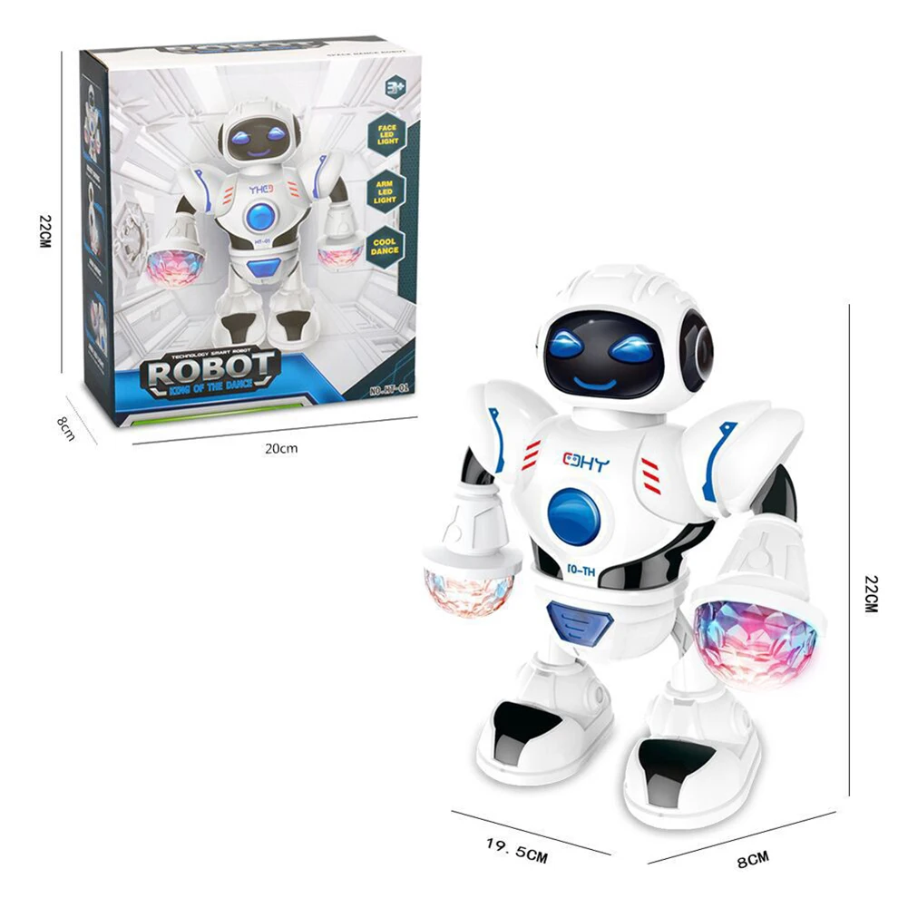 Electric Dancing Walking Musical Model Robot with Colorful Flashing Light Kids Interactive Education Toy entertained much longer
Electric Dancing Walking Musical Model Robot with Colorful Flashing Light Kids Interactive Education Toy entertained much longer