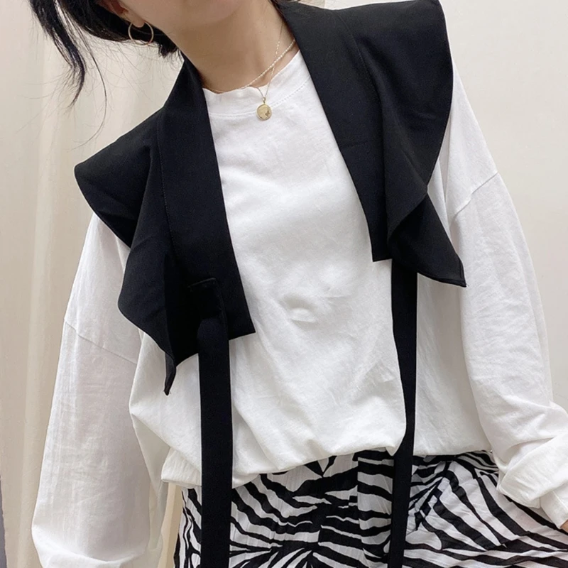 Korean Style Women Fake Collar Shawl Wrap Necklace Multifunctional Detachable Waist Belt Corset Shirt Dress Decorative Vest M6CD
Korean Style Women Fake Collar Shawl Wrap Necklace Multifunctional Detachable Waist Belt Corset Shirt Dress Decorative Vest M6CD