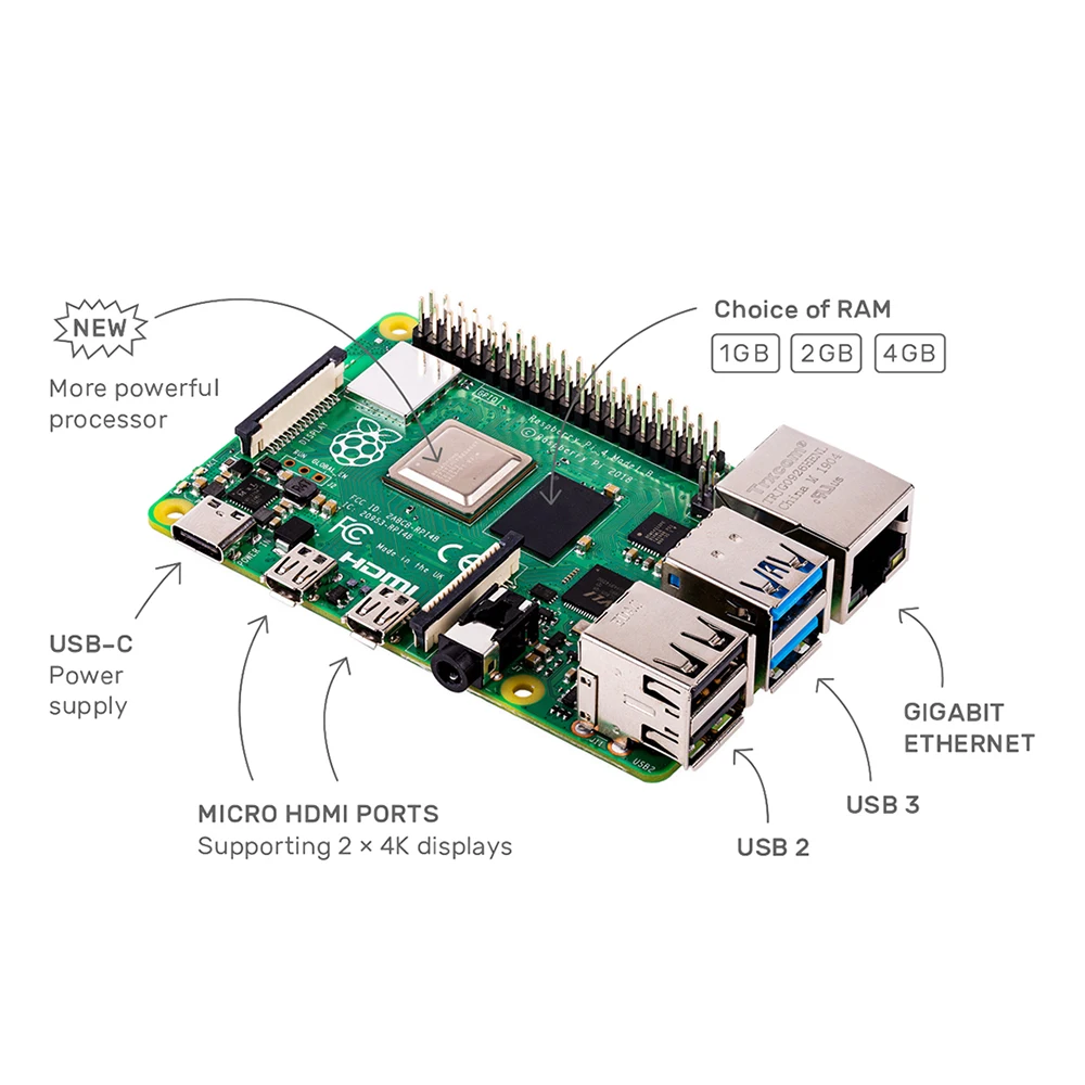 Raspberry Pi 4 4B 8 BCM2711 quad-core Cortex-A72 1,5 1 /2 /4 WI-FI Bluetooth PoE
Raspberry Pi 4 4B 8 BCM2711 quad-core Cortex-A72 1,5 1 /2 /4 WI-FI Bluetooth PoE
