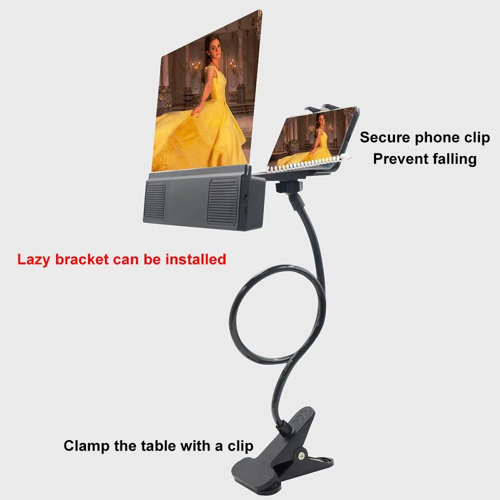 TWISTER.CK 3D HD Screen Magnifier Cell Phone High Definition Projection Bracket Adjustable Flexible All Angles Tablet Holder
TWISTER.CK 3D HD Screen Magnifier Cell Phone High Definition Projection Bracket Adjustable Flexible All Angles Tablet Holder