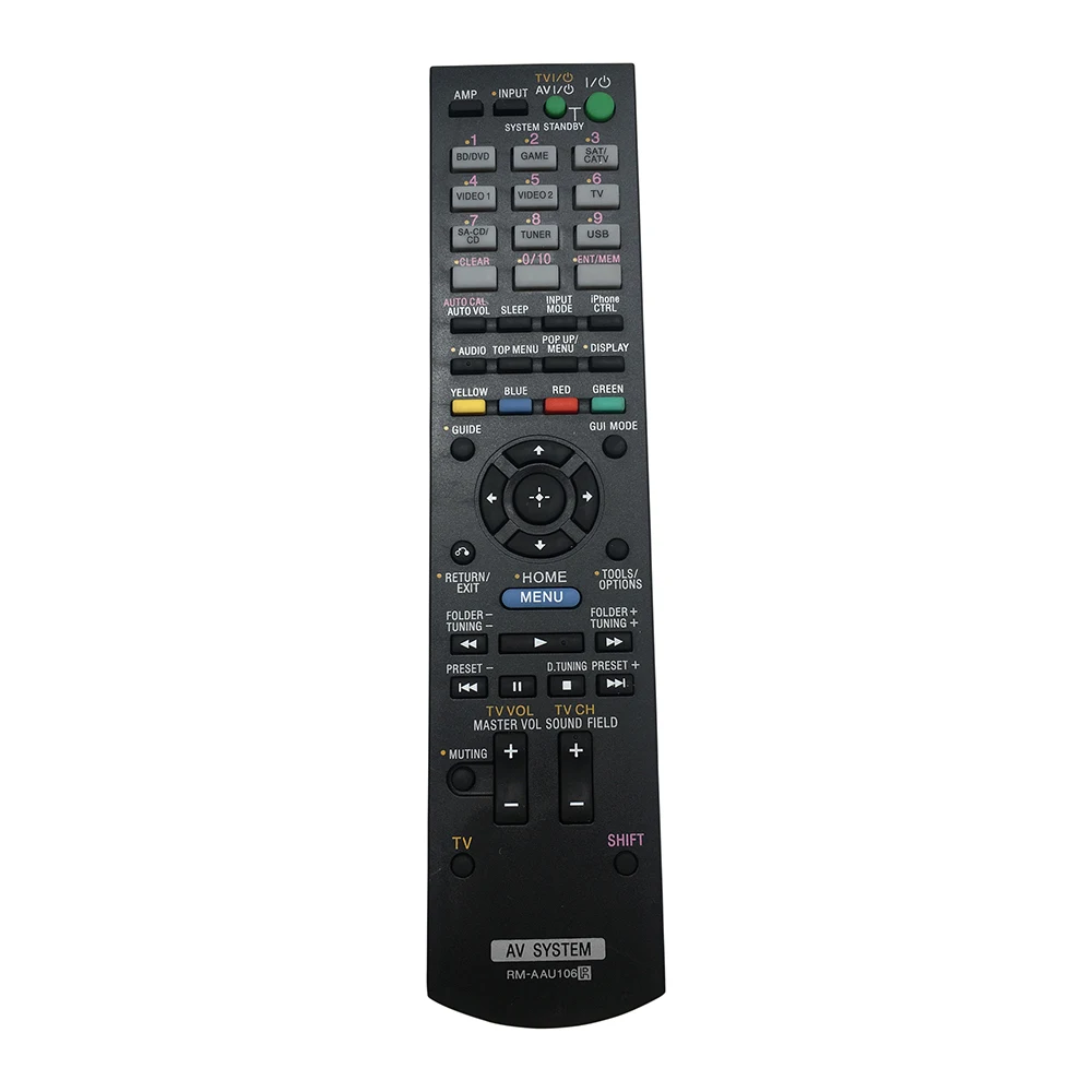 RM-AAU106 Remote Control Replace For Sony AV System STR-DH720 STR-DH730 STR-DH830 TDM-iP30 STR-DH710 RM-AAU107 RM-AAU105
RM-AAU106 Remote Control Replace For Sony AV System STR-DH720 STR-DH730 STR-DH830 TDM-iP30 STR-DH710 RM-AAU107 RM-AAU105