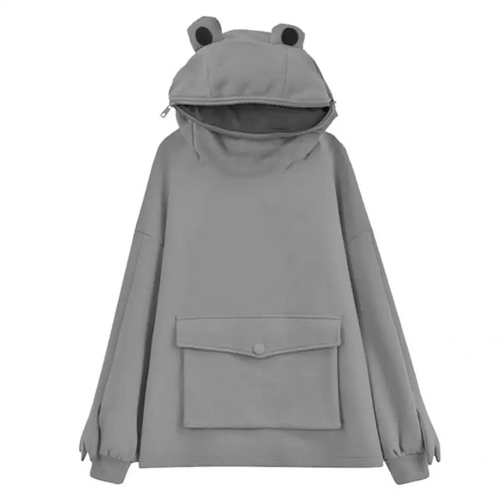 Soft Cute Long Sleeve Big Pocket Hooded Sweatshirt Autumn Winter Pullover Hoodie Zipper Mouth for Travel
Soft Cute Long Sleeve Big Pocket Hooded Sweatshirt Autumn Winter Pullover Hoodie Zipper Mouth for Travel