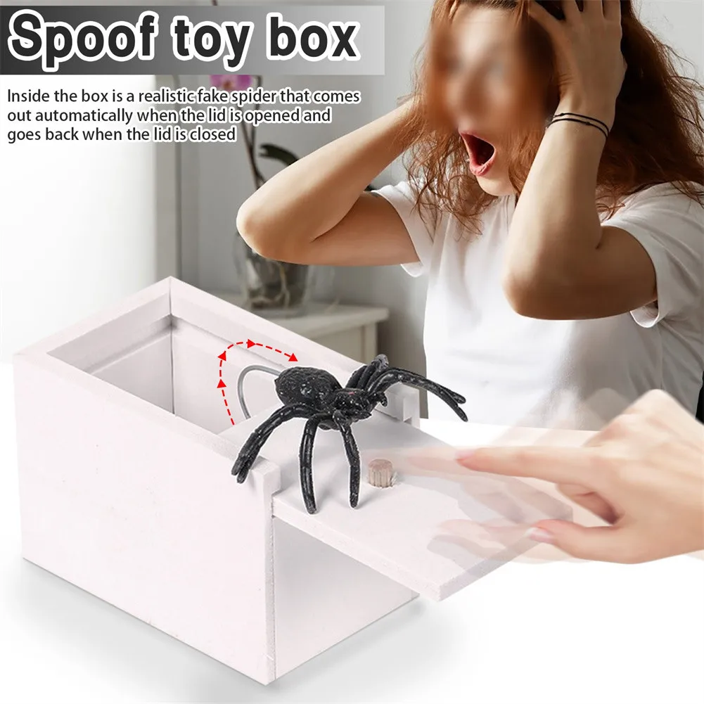Prank Spider Scare Box 9.2*6.5*5.7 Cm Wood Spooky Joke Trick Toy Party Props Spider Festival Decoration
Prank Spider Scare Box 9.2*6.5*5.7 Cm Wood Spooky Joke Trick Toy Party Props Spider Festival Decoration
