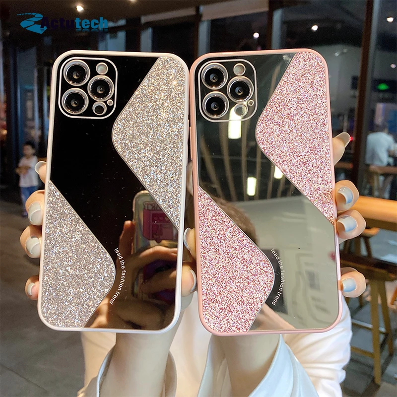 Fashion Luxury Mirror Glitter Phone Case For iPhone 12 Mini Pro Max 11 Pro Max X XS MAX XR 7 8 6S 6Plus SE 2020 360 Full Cover 
Fashion Luxury Mirror Glitter Phone Case For iPhone 12 Mini Pro Max 11 Pro Max X XS MAX XR 7 8 6S 6Plus SE 2020 360 Full Cover