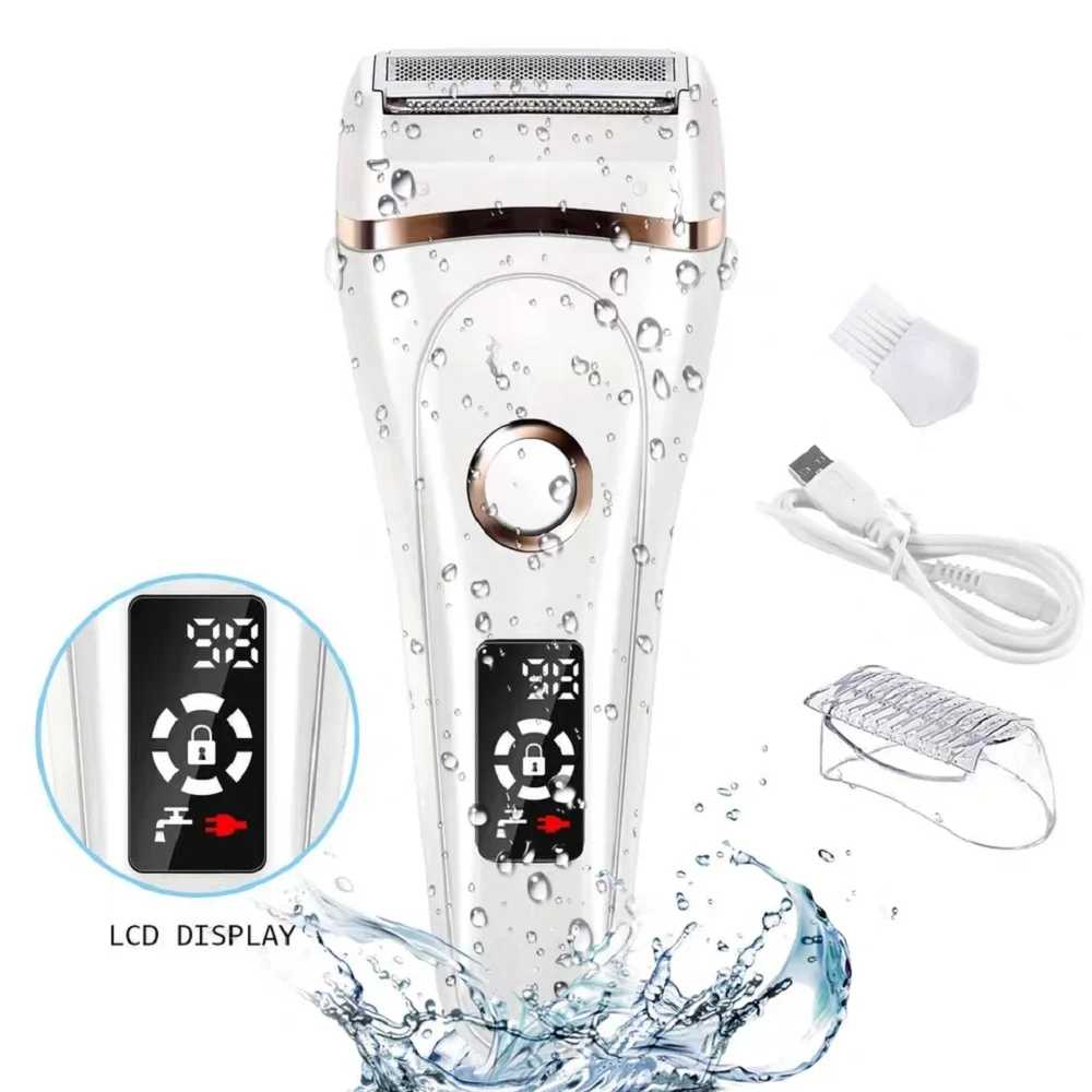 LCD Display Wet & Dry Using Electric Razor Painless Lady Shaver For Women Bikini Trimmer For Whole Body Waterproof USB Charging
LCD Display Wet & Dry Using Electric Razor Painless Lady Shaver For Women Bikini Trimmer For Whole Body Waterproof USB Charging
