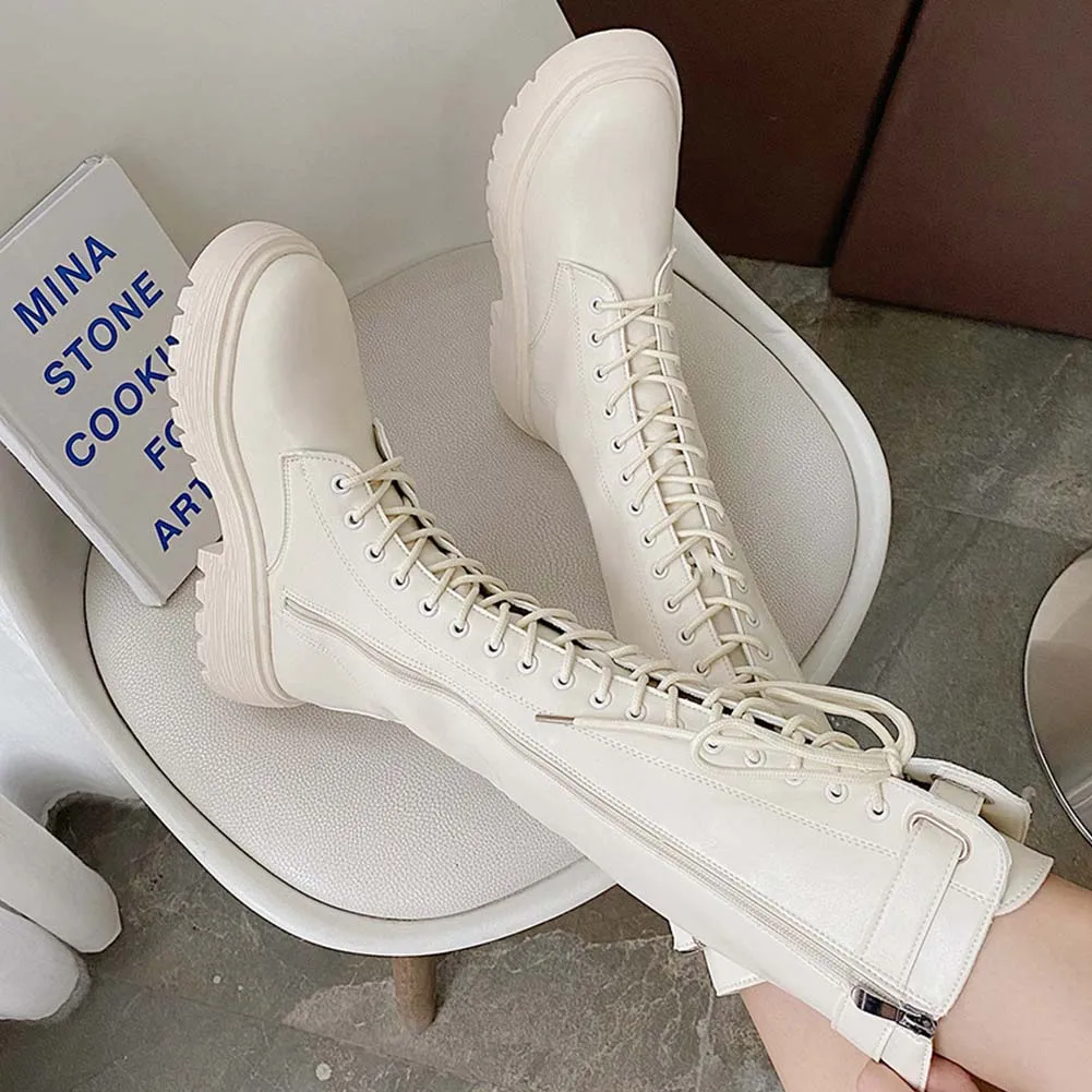 DORATASIA New Ladies Platform Boots Fashion Chunky Heels Motorcycle Boots Women 2020 Cross Tied Buckle Zip Shoes Woman
DORATASIA New Ladies Platform Boots Fashion Chunky Heels Motorcycle Boots Women 2020 Cross Tied Buckle Zip Shoes Woman
