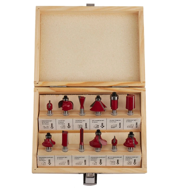 Набор фрез с хвостовиком 6 мм, комплект из 12 твердосплавных насадок с прямым углом для работ по дереву
Набор фрез с хвостовиком 6 мм, комплект из 12 твердосплавных насадок с прямым углом для работ по дереву