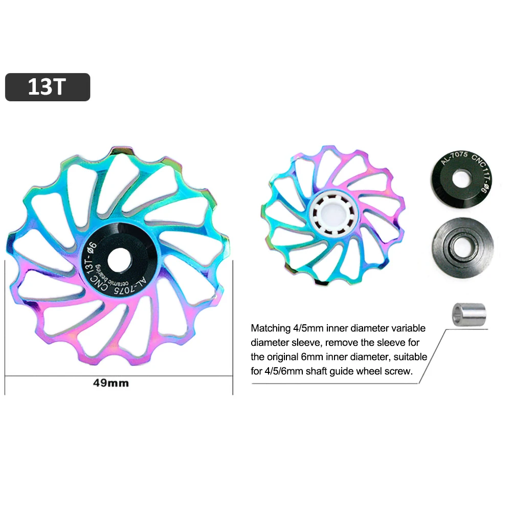 2pcs MTB Mountain Road Bike Ceramic Pulley 7005 Aluminum Alloy Rear Derailleur 11T/13T Guide Wheel Ceramic Bearing Jockey Wheel
2pcs MTB Mountain Road Bike Ceramic Pulley 7005 Aluminum Alloy Rear Derailleur 11T/13T Guide Wheel Ceramic Bearing Jockey Wheel