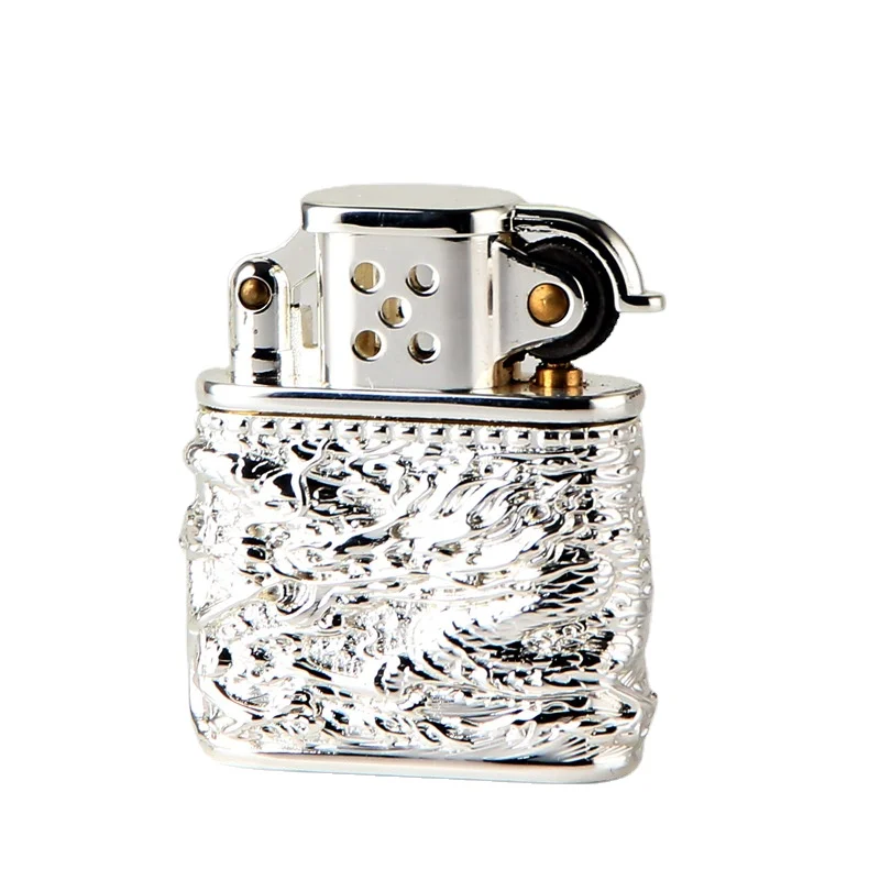 Creative Cool Dragon Pure Copper Carving Old-Fashioned Grinding Wheel Kerosene Machine Flint Windproof Hqd Smoking Lighter
Creative Cool Dragon Pure Copper Carving Old-Fashioned Grinding Wheel Kerosene Machine Flint Windproof Hqd Smoking Lighter