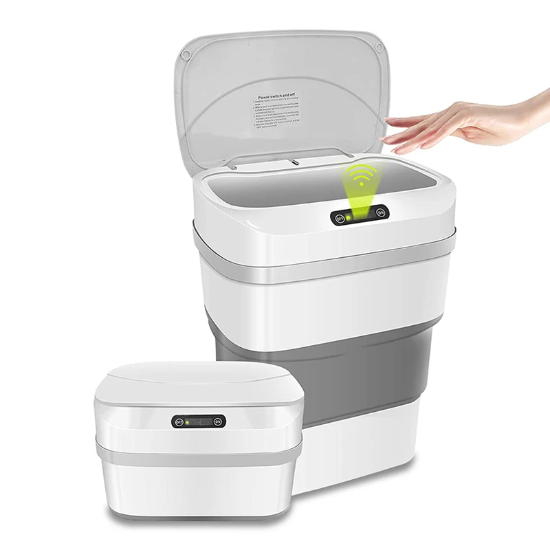 17.5L Smart Induction Trash Can,Creative Folding Induction Trash Can Electric Type Touch Trash Bin Portable Folding Desktop Bin
17.5L Smart Induction Trash Can,Creative Folding Induction Trash Can Electric Type Touch Trash Bin Portable Folding Desktop Bin