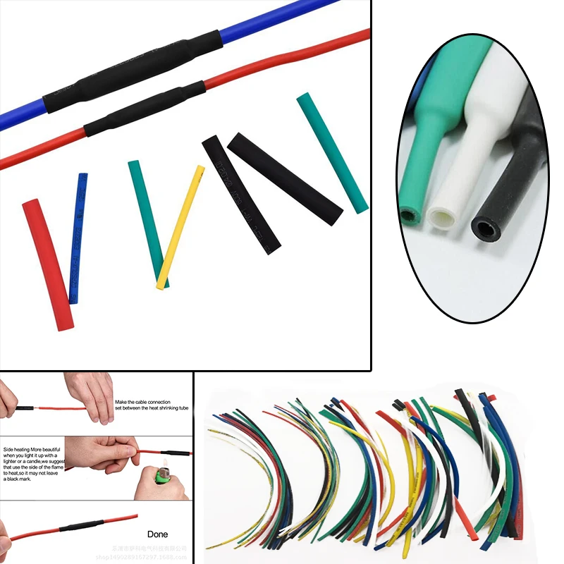 2:1 Shrinkage Ratio Flame Retardant Heat Shrink Tubing Sleeving Wrap Electrical Wire Cable Kit Polyolefins Material 7 Colors 
2:1 Shrinkage Ratio Flame Retardant Heat Shrink Tubing Sleeving Wrap Electrical Wire Cable Kit Polyolefins Material 7 Colors