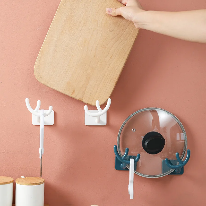 2PCS/installation Antler Pot Cover Rack Plastic Cutting Board Rack Hook Wall Self-adhesive Non-punch Rack Cutting Board Rack
2PCS/installation Antler Pot Cover Rack Plastic Cutting Board Rack Hook Wall Self-adhesive Non-punch Rack Cutting Board Rack
