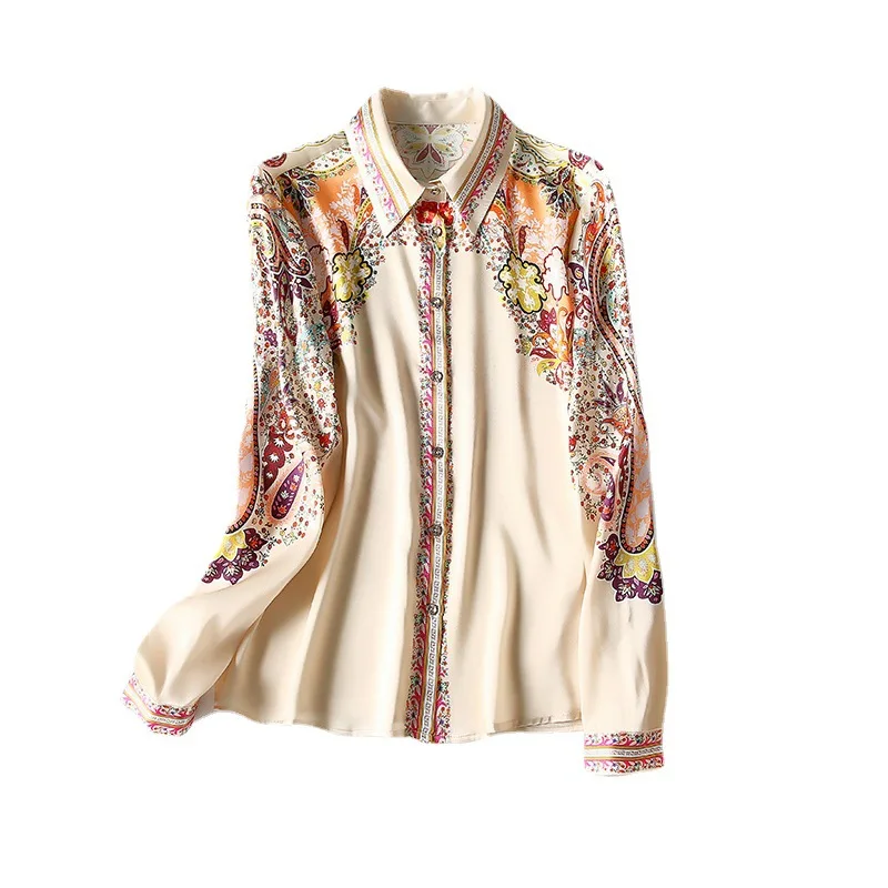2021 early spring silk silk lapel black long-sleeved single-row buckle temperament commuter cardigan silk print women's dress
2021 early spring silk silk lapel black long-sleeved single-row buckle temperament commuter cardigan silk print women's dress