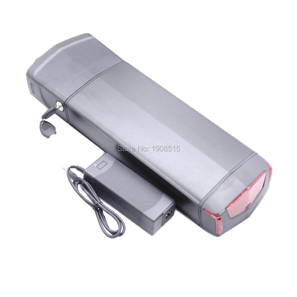 EU US no tax rear rack e-bike battery 48V 10.4Ah 11.6Ah 12Ah 13Ah 14Ah li-ion battery with tail light for 500W 750W motor power
EU US no tax rear rack e-bike battery 48V 10.4Ah 11.6Ah 12Ah 13Ah 14Ah li-ion battery with tail light for 500W 750W motor power