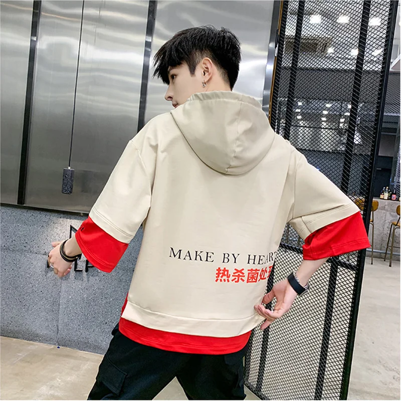 Summer new hoodie men's printed fashion casual seven-point sleeve pullover men's sweatshirt loose short-sleeved outerwear
Summer new hoodie men's printed fashion casual seven-point sleeve pullover men's sweatshirt loose short-sleeved outerwear