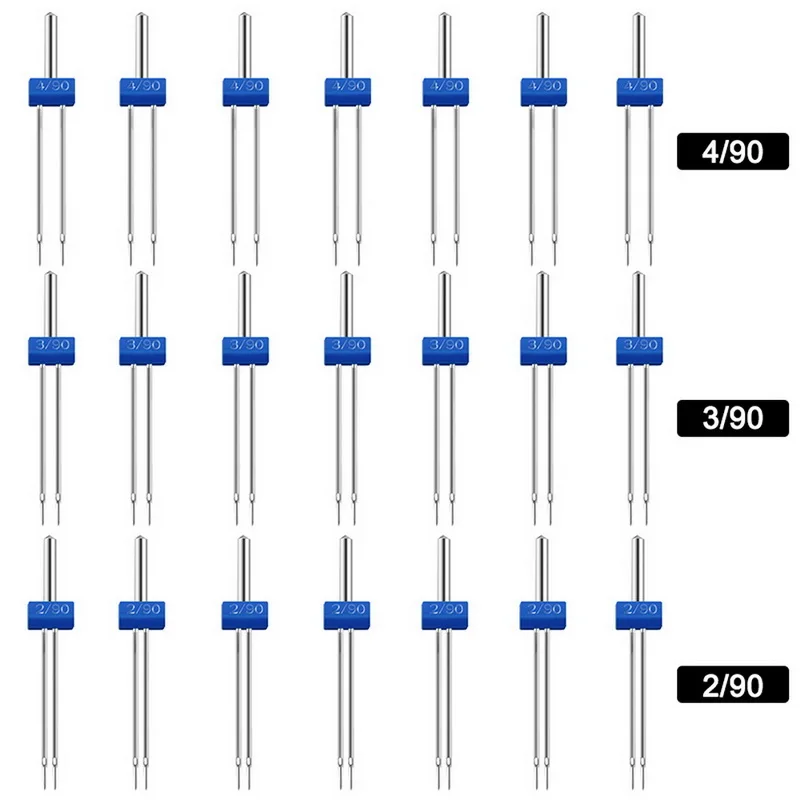 9/3PCS Sewing Machine Needles Double Twin Needles 2.0/90 3.0/90 4.0/90 Sewing Needles for Most Household Sewing Machine
9/3PCS Sewing Machine Needles Double Twin Needles 2.0/90 3.0/90 4.0/90 Sewing Needles for Most Household Sewing Machine