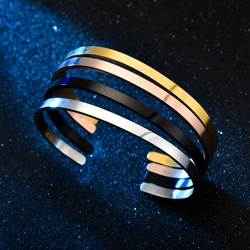 VOERYNT 4mm Fashion Stainless Steel Bracelet For Women C-shaped Open Glossy Band Bracelet Jewelry Gift DC086 
VOERYNT 4mm Fashion Stainless Steel Bracelet For Women C-shaped Open Glossy Band Bracelet Jewelry Gift DC086