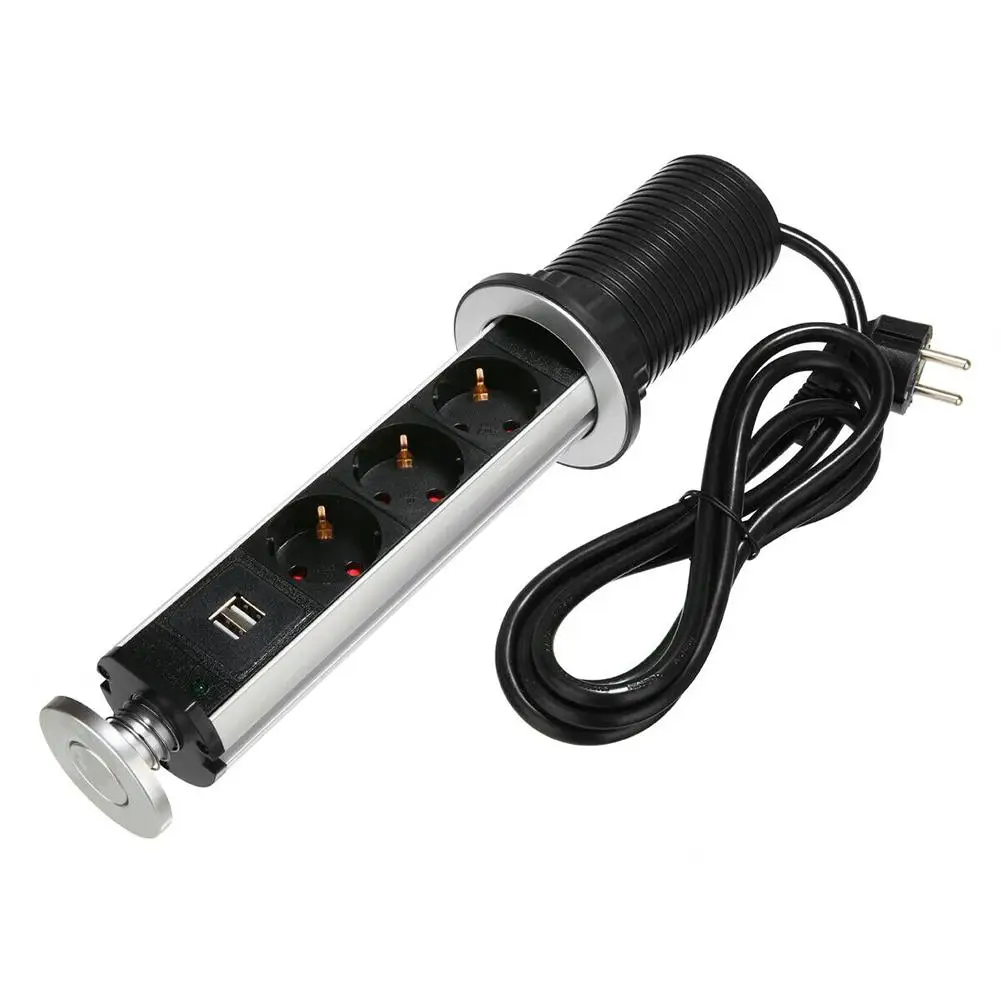 Table Plug 3 EU Plug Socket 2 USB Ports Charging Port Desktop Plugs Hidden Kitchen Table Worktop EU Plug
Table Plug 3 EU Plug Socket 2 USB Ports Charging Port Desktop Plugs Hidden Kitchen Table Worktop EU Plug