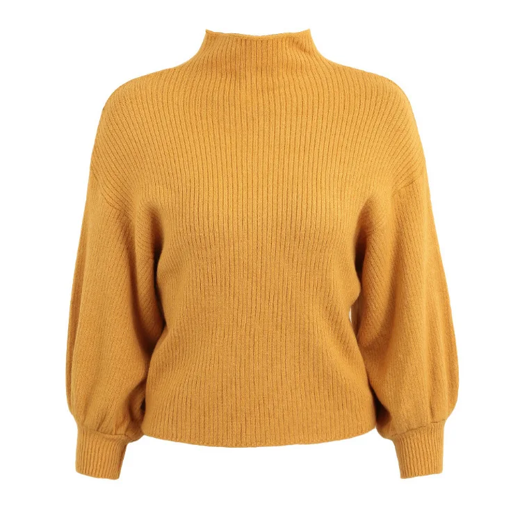 2020 Autumn Winter New Korean Women Half High Neck Pullover Sweater Women Loose Lantern Sleeve Sweater
2020 Autumn Winter New Korean Women Half High Neck Pullover Sweater Women Loose Lantern Sleeve Sweater